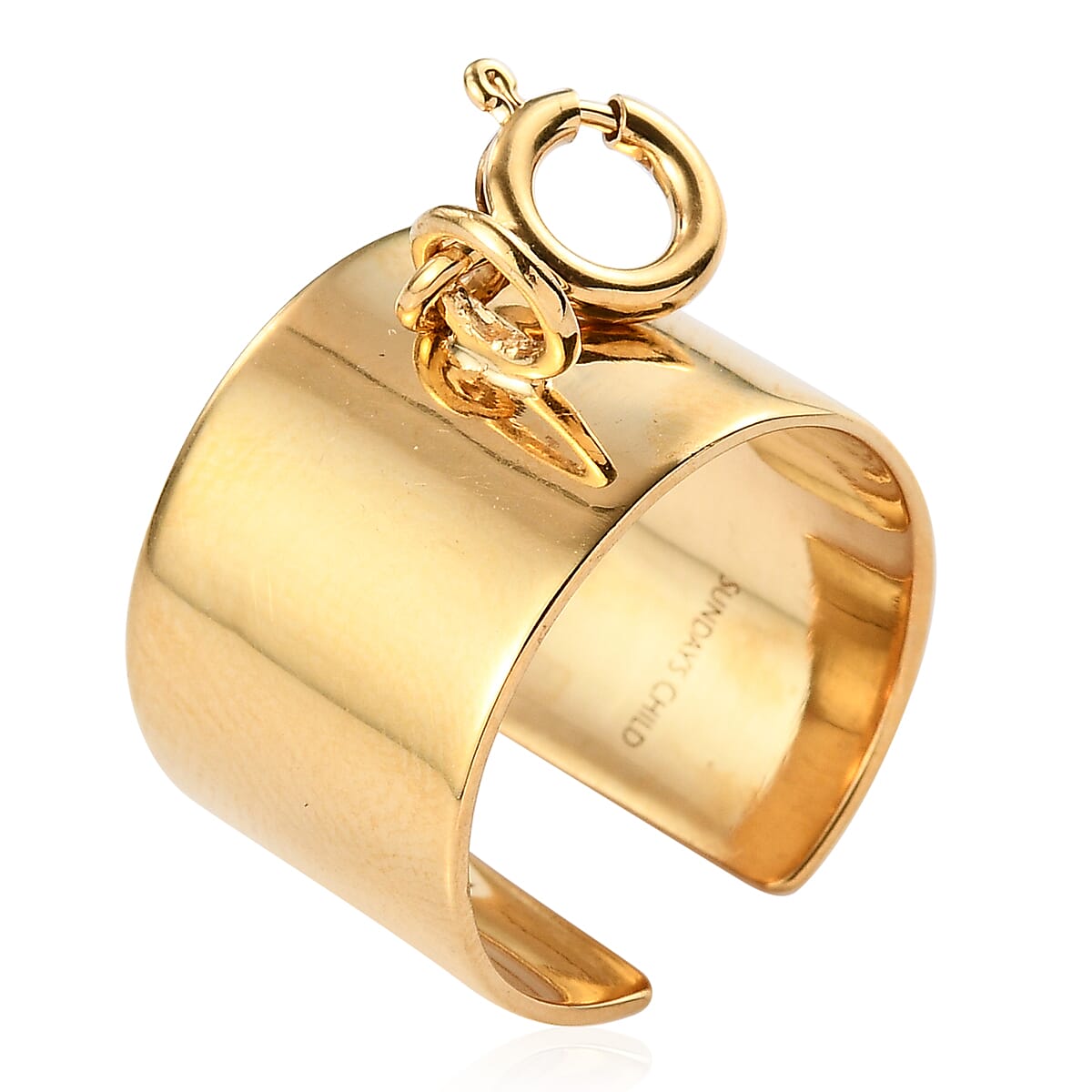 Sundays Child 14K Gold Overlay Sterling Silver Open Back Ring