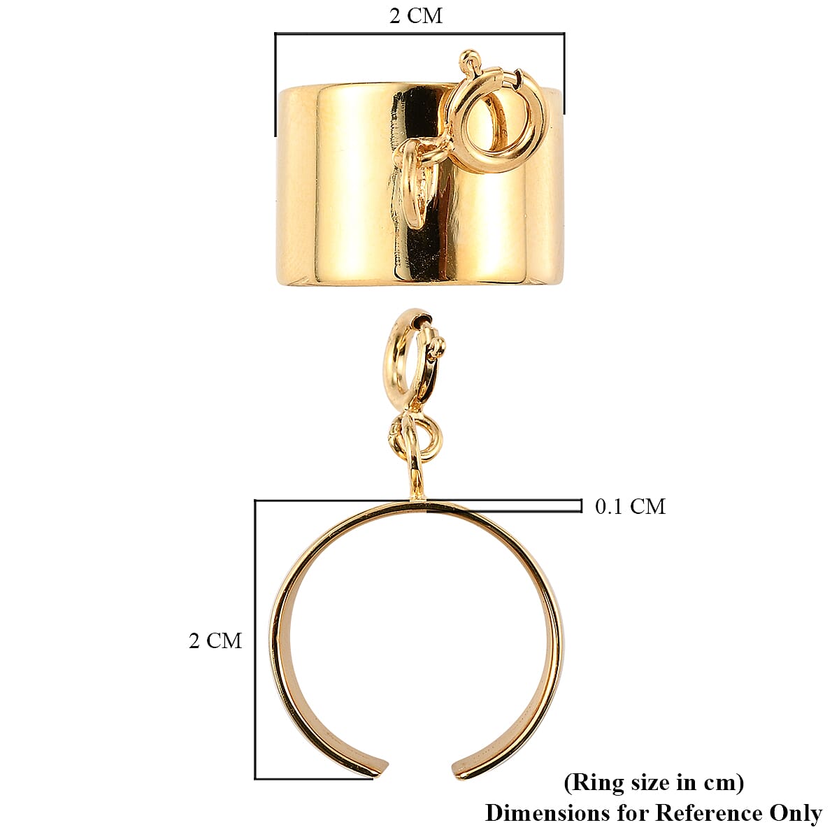 Sundays Child 14K Gold Overlay Sterling Silver Open Back Ring