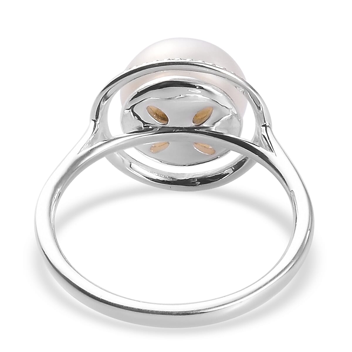 Freshwater Pearl Solitaire Ring in Sterling Silver