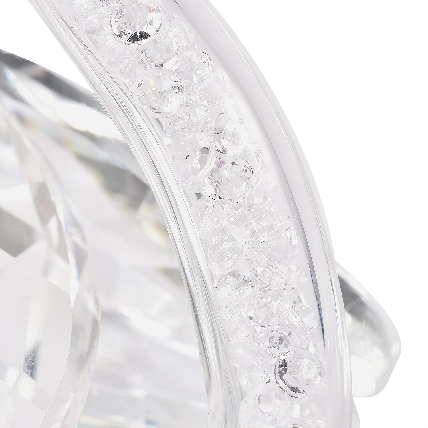 Decorative White Crystal Glass Swan (11.5x8x11.5cm)