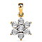 Diamond Floral Pendant in Platinum Plated Sterling Silver