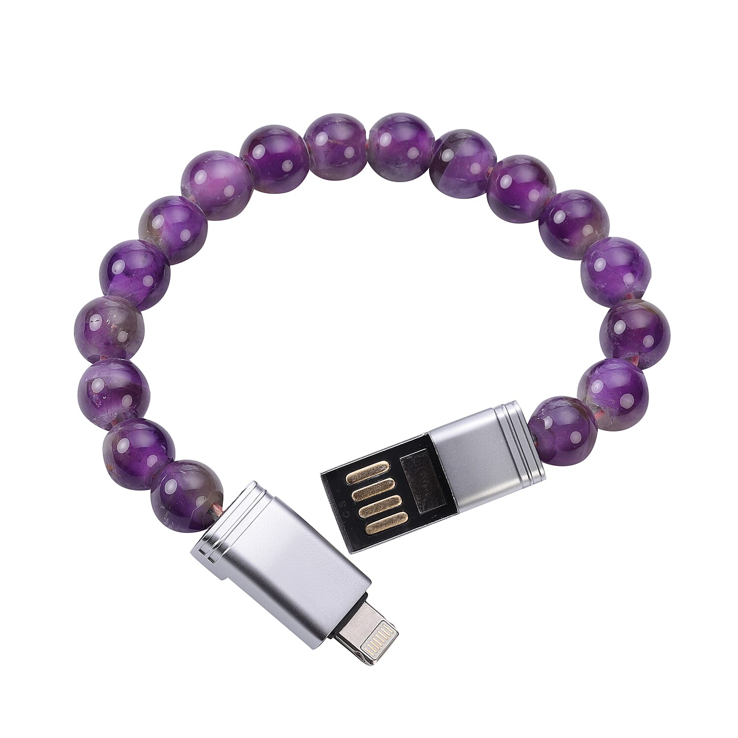 Amethyst Phone Charger Bracelet (Size 7.75) 75.00 Ct.