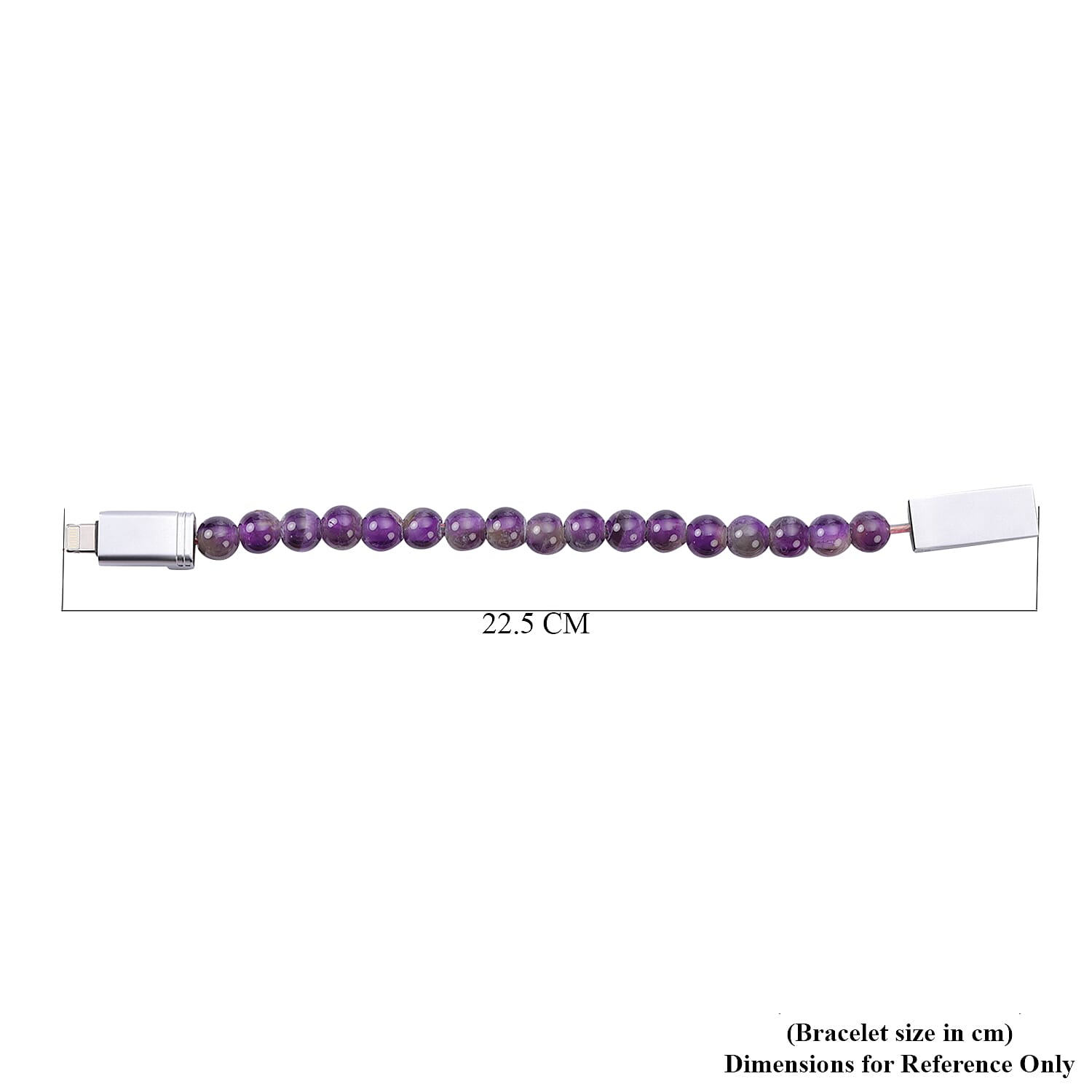 Amethyst Phone Charger Bracelet (Size 7.75) 75.00 Ct.