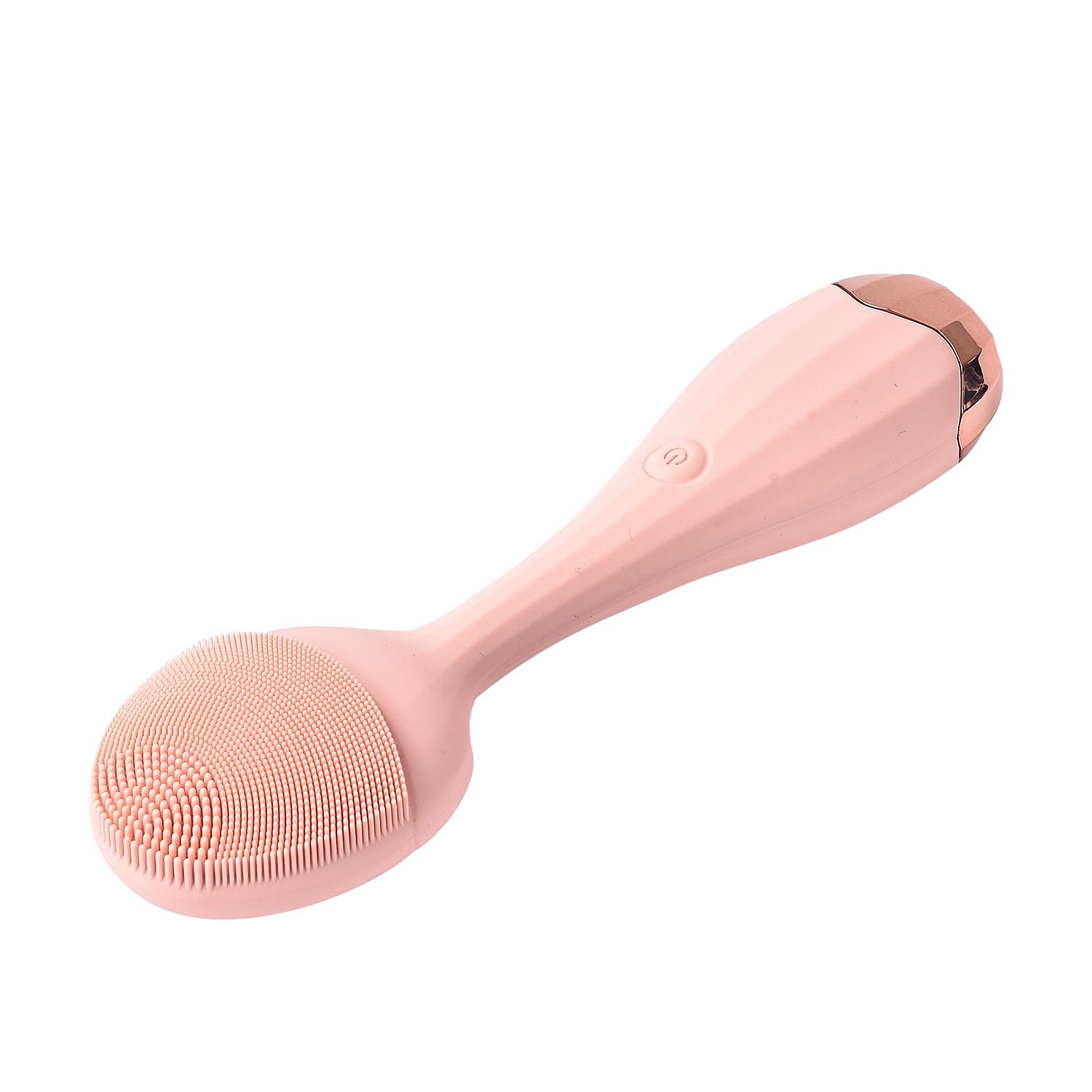 Waterproof Electric Silicone Facial Cleansing Massager with 4 Speeds - Pink (USB Charger)