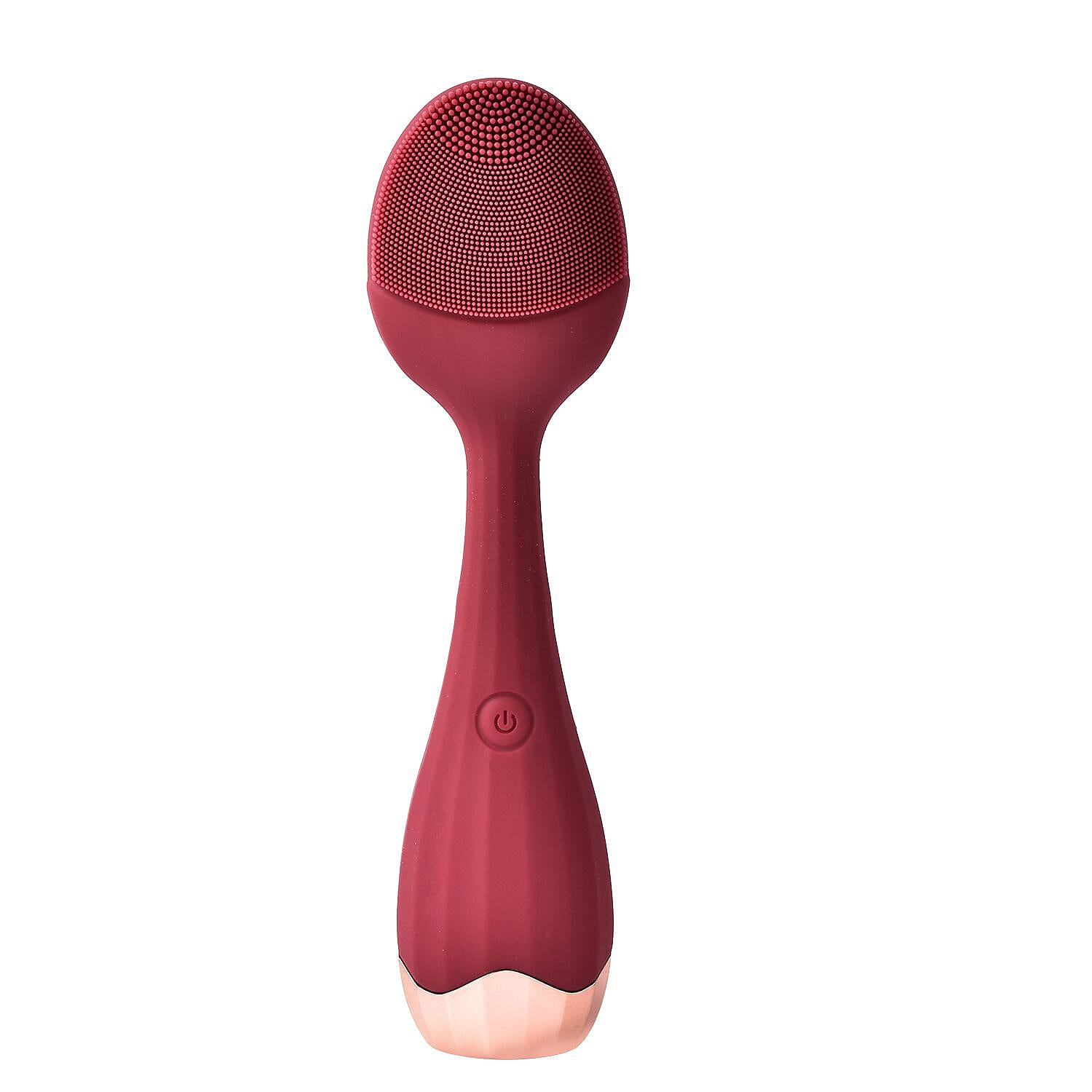 Waterproof Silicone Facial Cleansing Brush - Berry (With 4 Speeds - USB Charger)