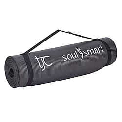 NBR Yoga Mat with Strap (188x61x1.27 Cm) - Black