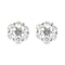 1 Ct. Pressure Set Diamond Floral Cluster Stud Earrings in 9K Yellow Gold I3 G-H  SGL Certified