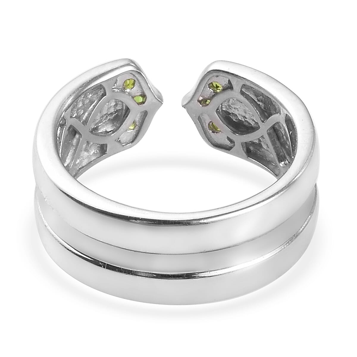 Sundays Child - Chrome Diopside Ring in Platinum Overlay Sterling Silver