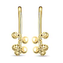 RACHEL GALLEY Lattice Collection Dangling Ball Bead Earrings in Gold Plated Sterling Silver