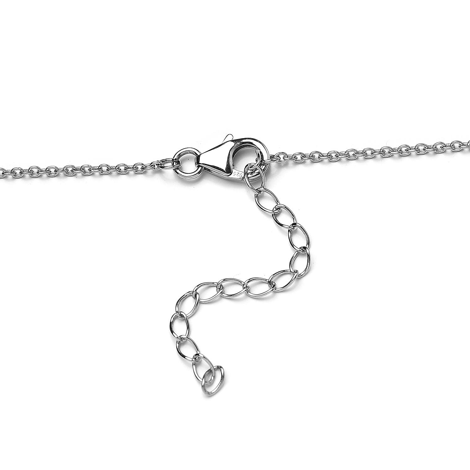 Platinum Overlay Sterling Silver Necklace (Size - 18) With Lobster Clasp, Silver Wt. 5.75 Gms.