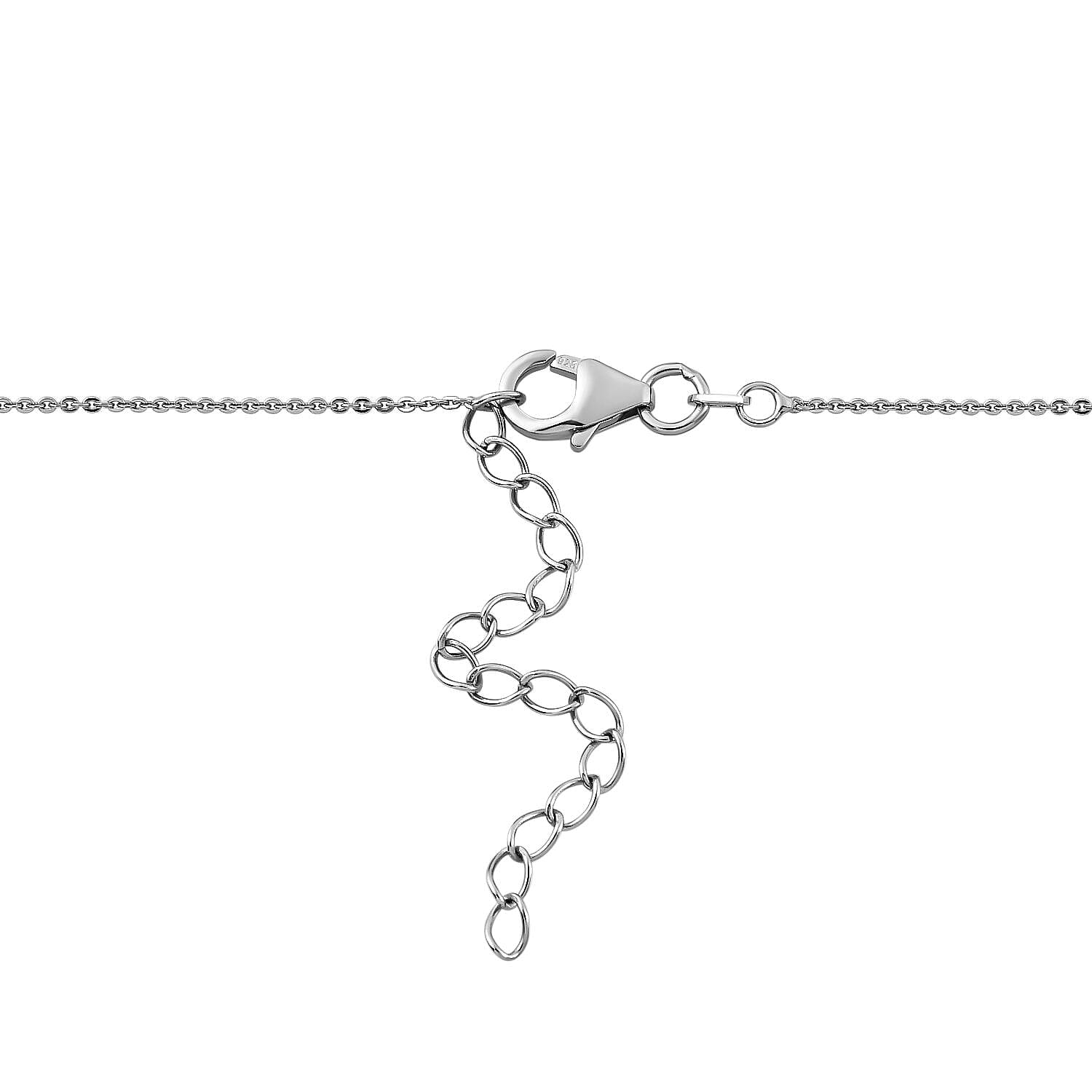 Platinum Overlay Sterling Silver Necklace (Size - 18) With Lobster Clasp, Silver Wt. 5.75 Gms.