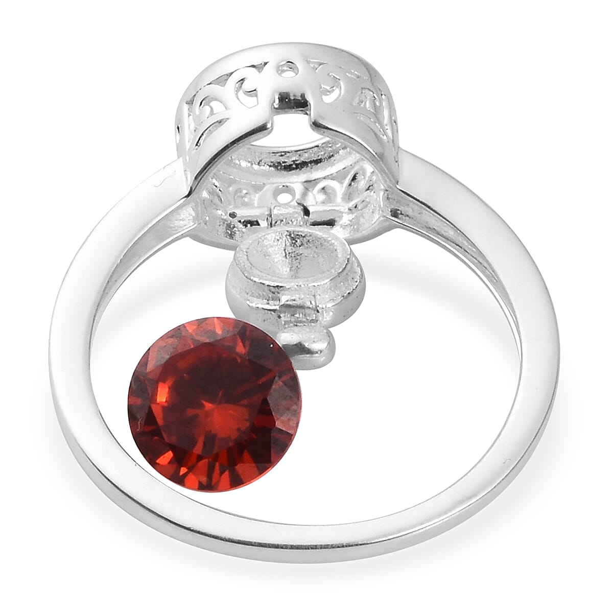 Interchangeable Simulated Multi Colour Diamond Ring in Sterling Silver