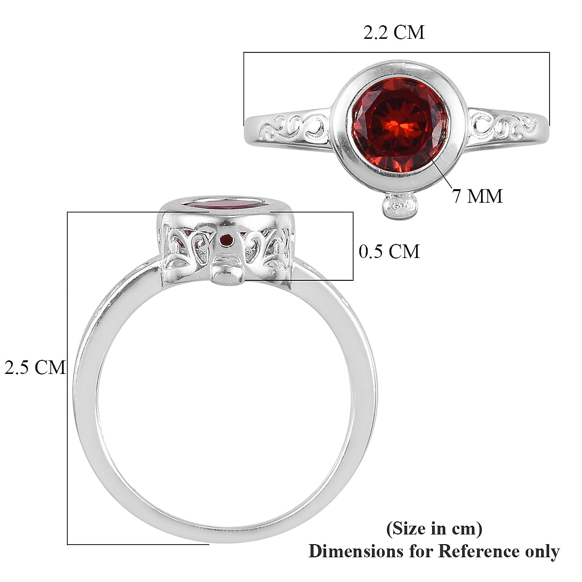 Interchangeable Simulated Multi Colour Diamond Ring in Sterling Silver