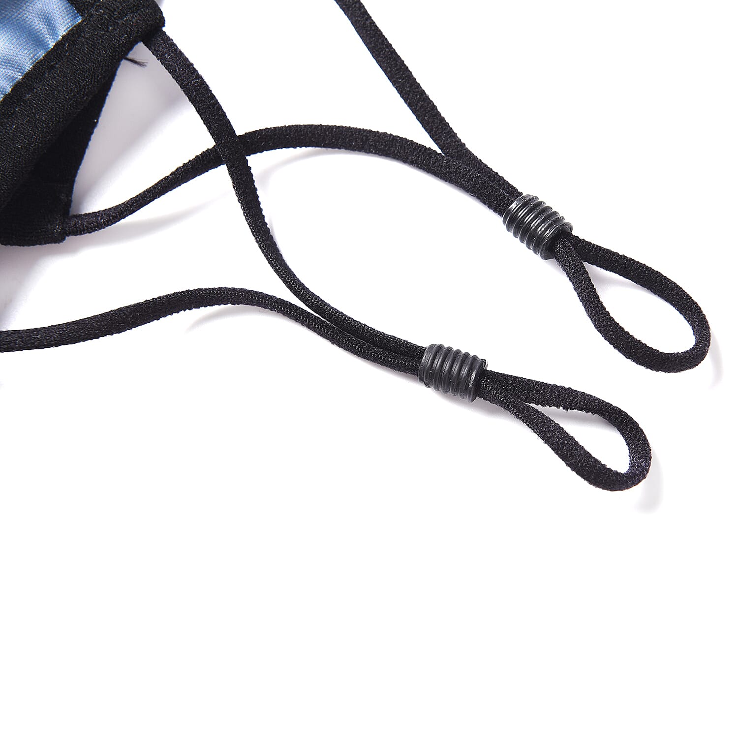 Set of 2 - Christmas Deer and Snow 100% Cotton Face Covering with Filter (Adult and Kid) - Teal