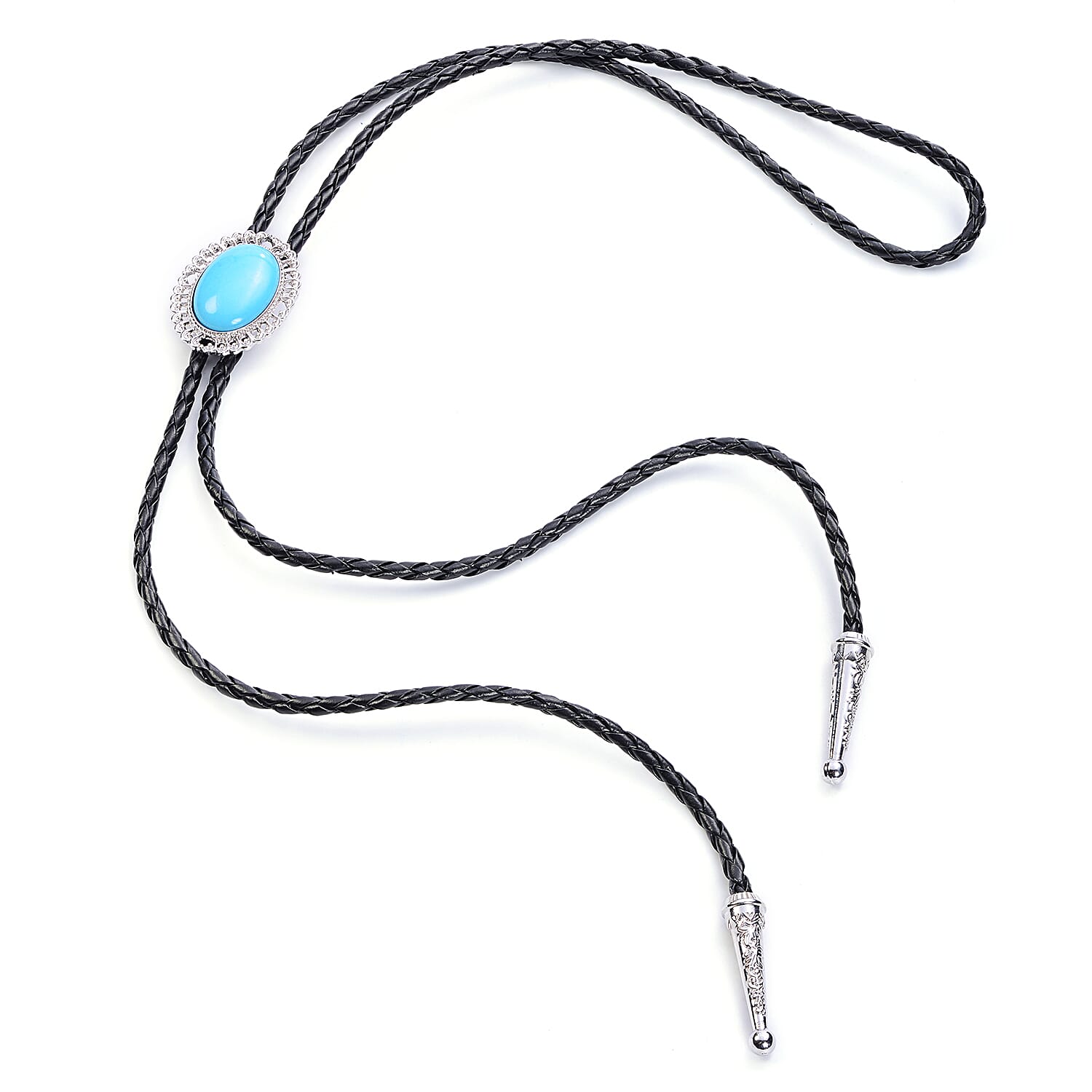 Sleeping Beauty Colour Howlite Bolo Tie Necklace (Size 37) 30.00 Ct