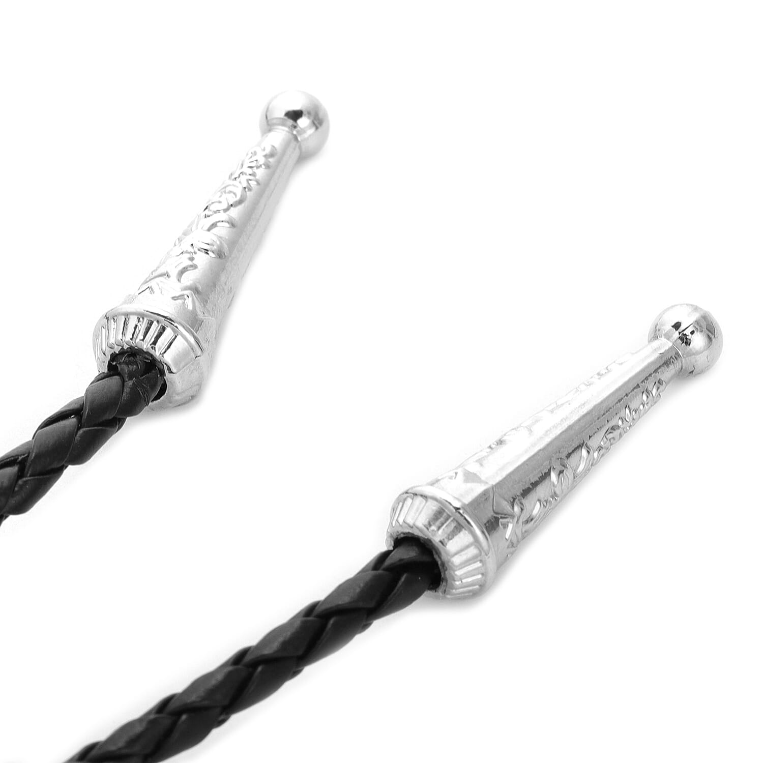 Black Onyx Bolo Tie Necklace (Size 37) 30.00 Ct