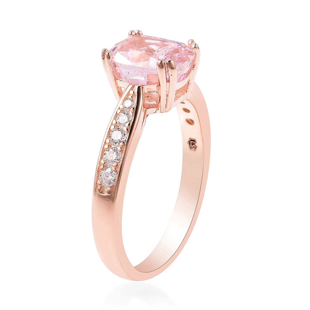 Simulated pink sale diamond ring