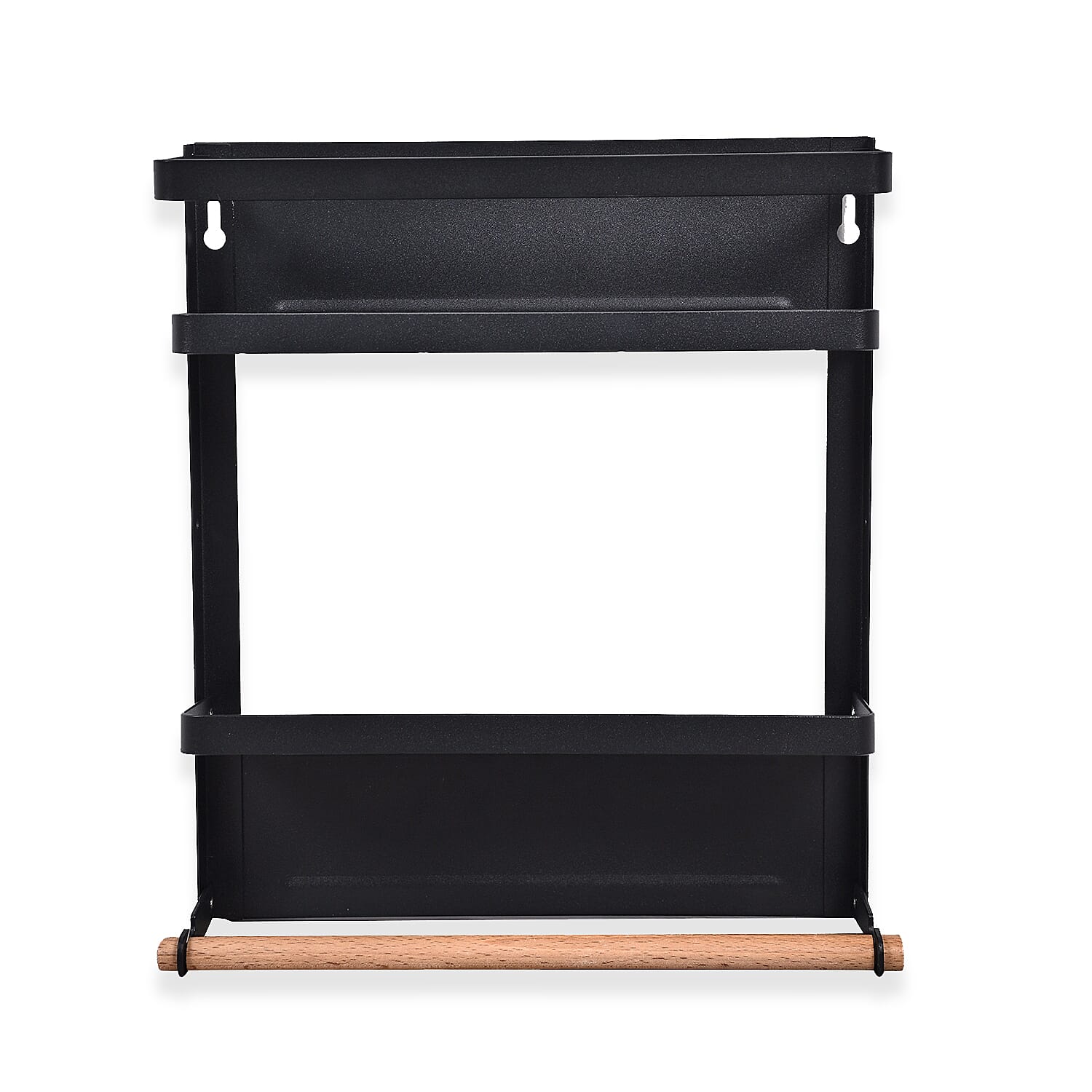 Magnetic 3-Layer Organiser Rack (32x28cm) - Black