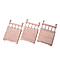 Set of 3 Adjustable Storage Racks (W: 24cm, L: 29-46cm) - Dusty Pink Colour