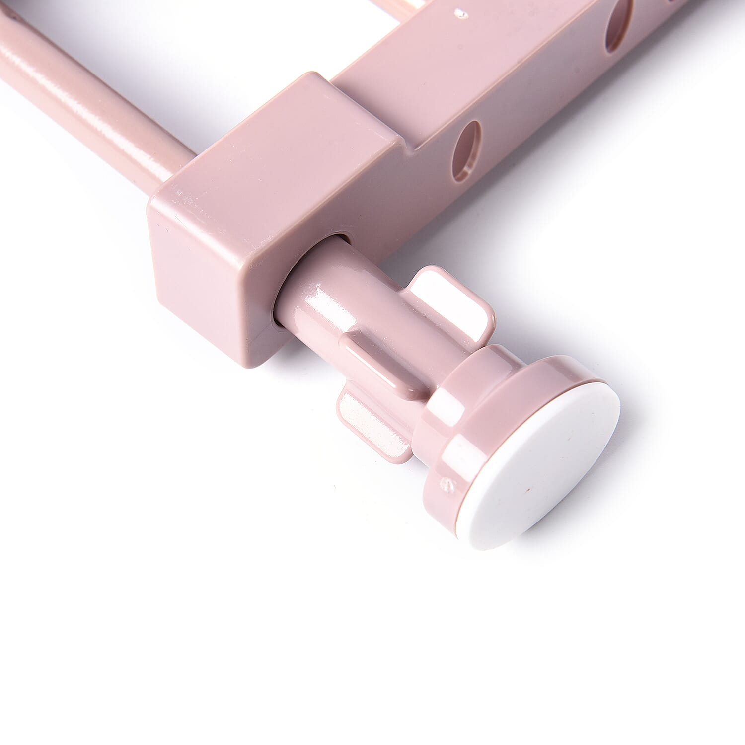 Set of 3 Adjustable Storage Racks (W: 24cm, L: 29-46cm) - Dusty Pink Colour