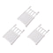Set of 3 Adjustable Storage Racks (W: 24cm, L: 29-46cm) - White