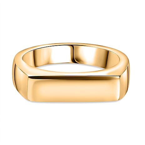 Yellow Gold Overlay Sterling Silver Signet Ring