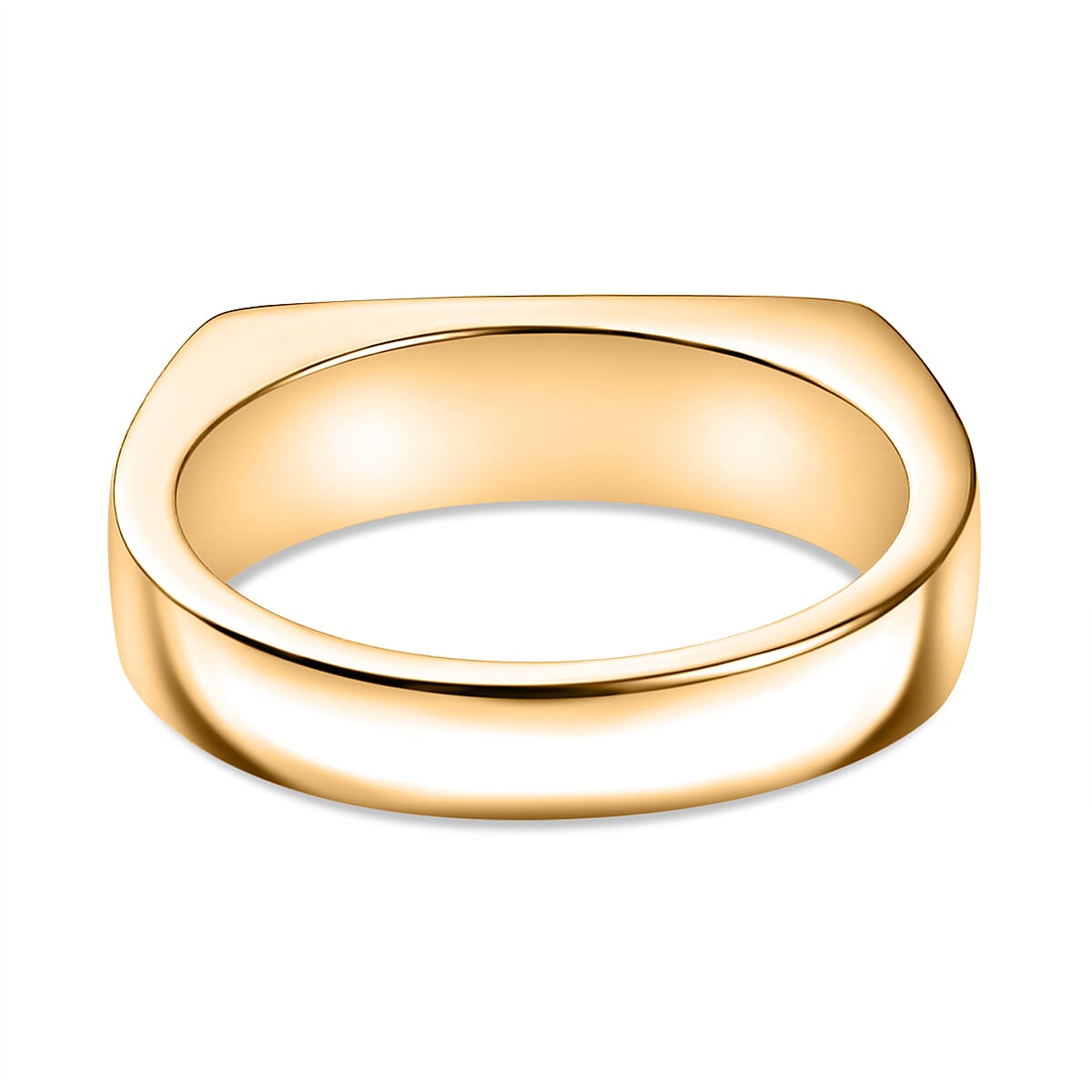 Yellow Gold Overlay Sterling Silver Signet Ring