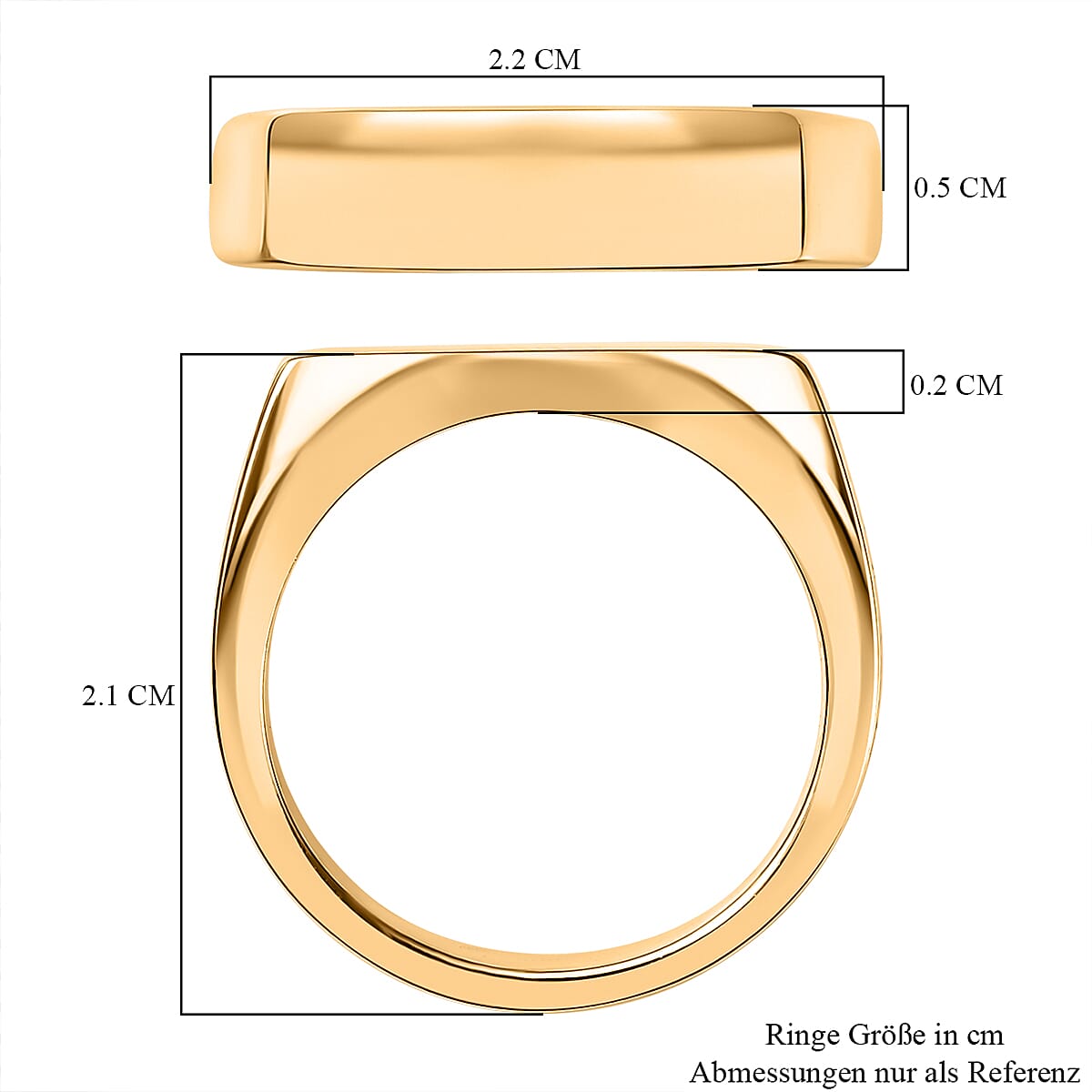 Yellow Gold Overlay Sterling Silver Signet Ring