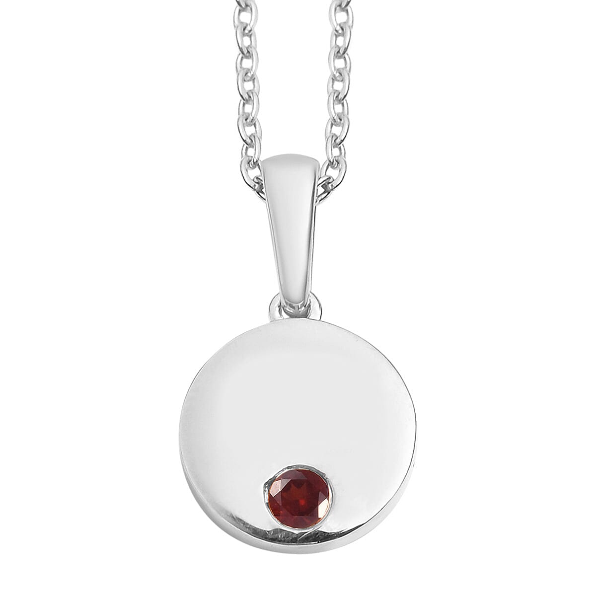 Silver hot sale garnet pendant