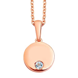 Mozambique Garnet Pendant with Chain (Size 18) in Rose Gold Overlay Sterling Silver