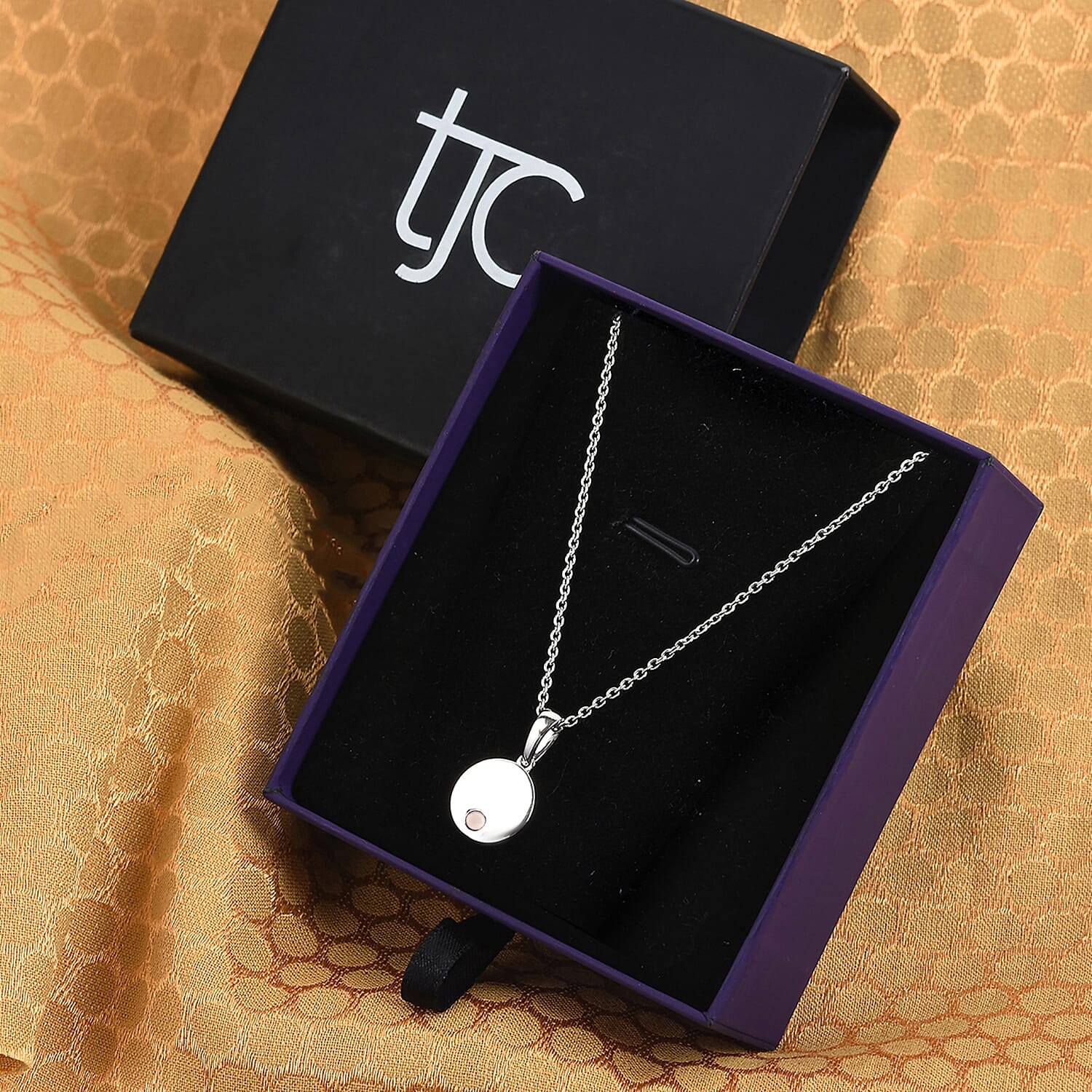2 Piece Set - White Moonstone Pendant with Chain (Size 16) in Platinum Overlay Sterling Silver