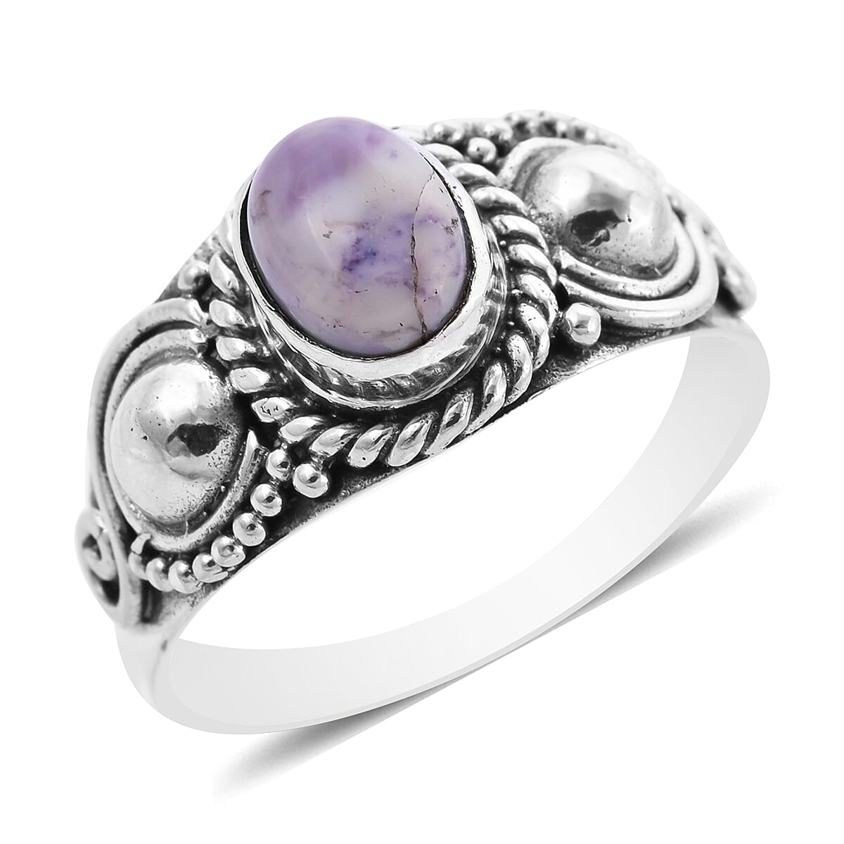 Royal Bali Collection - Tiffany Opal Ring in Sterling Silver 1.08 Ct.
