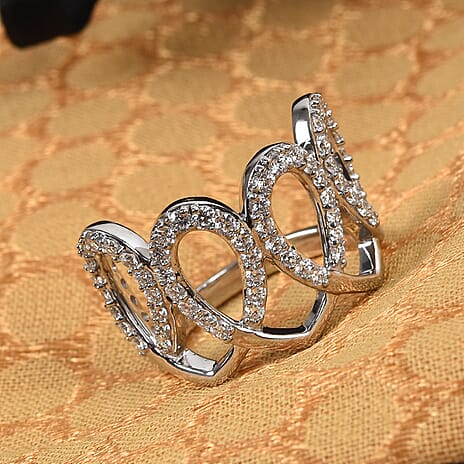 RACHEL GALLEY 950 Platinum IGI Certified Diamond (VS/E-F) Ring 1.00 Ct.