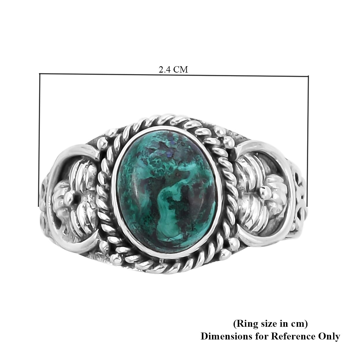 Royal Bali Collection - Azurite Malachite Ring in Sterling Silver 3.11 Ct.