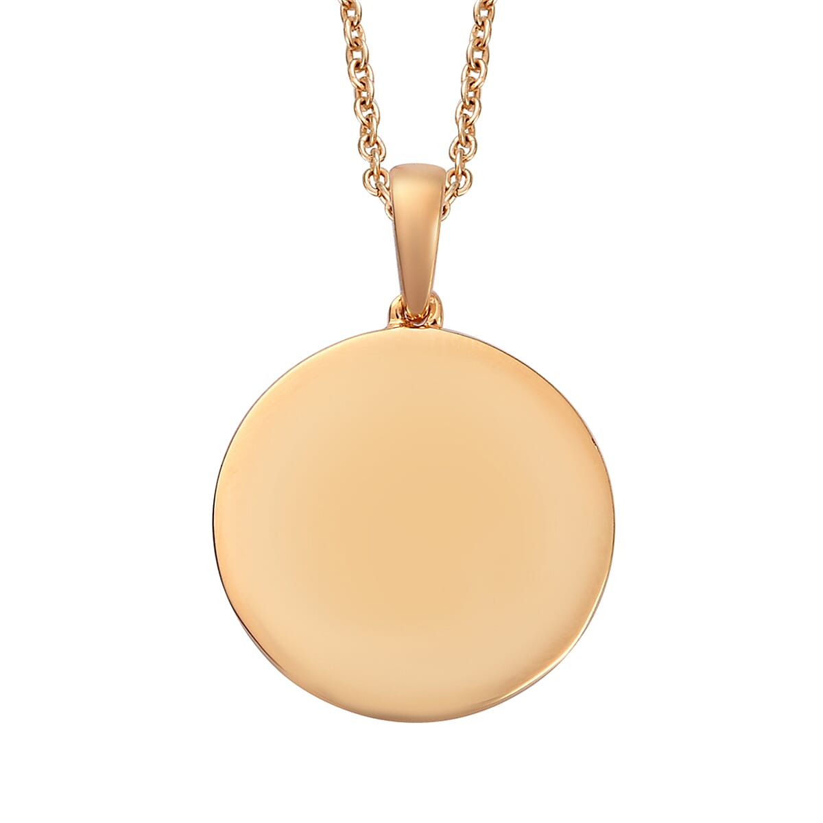 Yellow Gold Overlay Sterling Silver Pendant with Chain (18) with Lobster Clasp, Silver Wt. 6.74 Gms