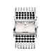 STRADA Japanese Movement Black and White Crystal Bangle Watch (Size 6.5-7) in Silver Tone with Black and White Gradient Dial