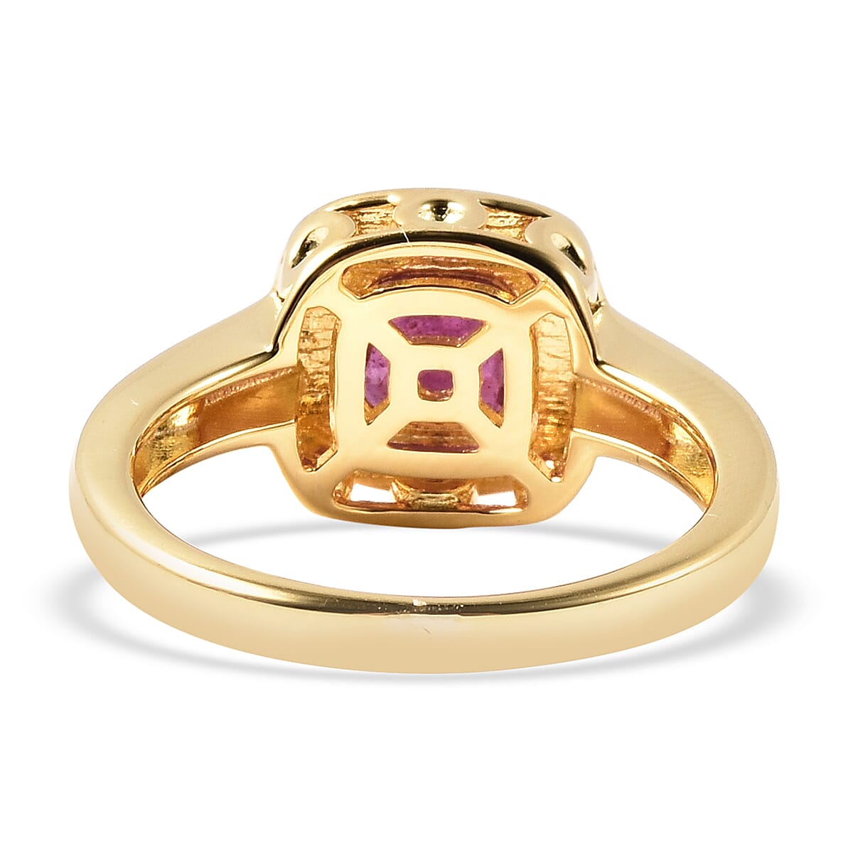 RACHEL GALLEY Ruby Journey of Life Theme Ring in Yellow Gold Overlay Sterling Silver 1.17 Ct.