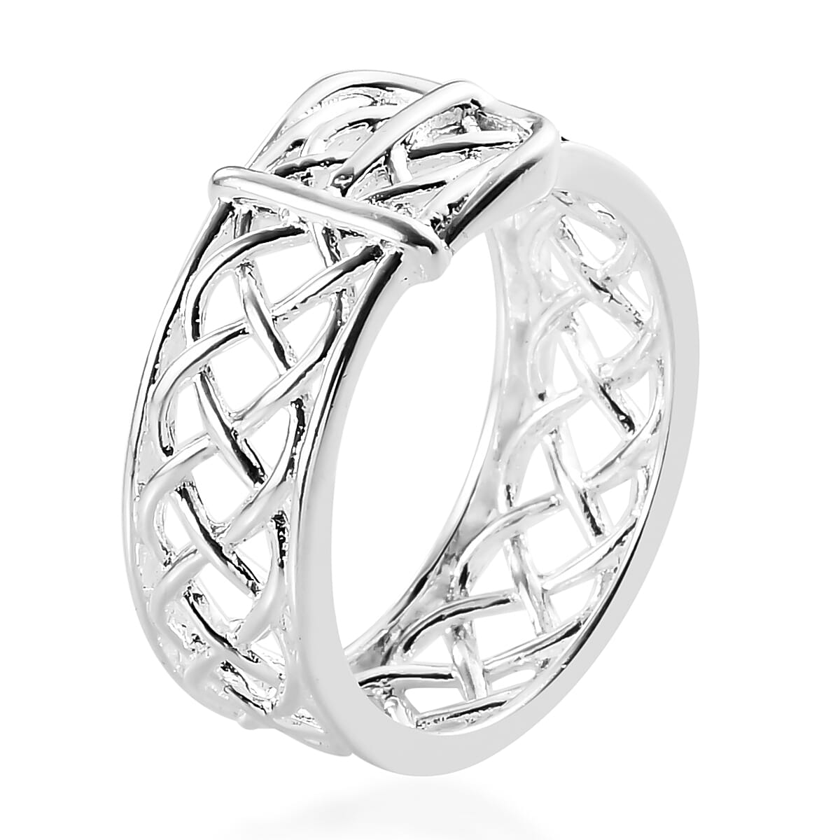 Sterling Silver Belt-Buckle Ring