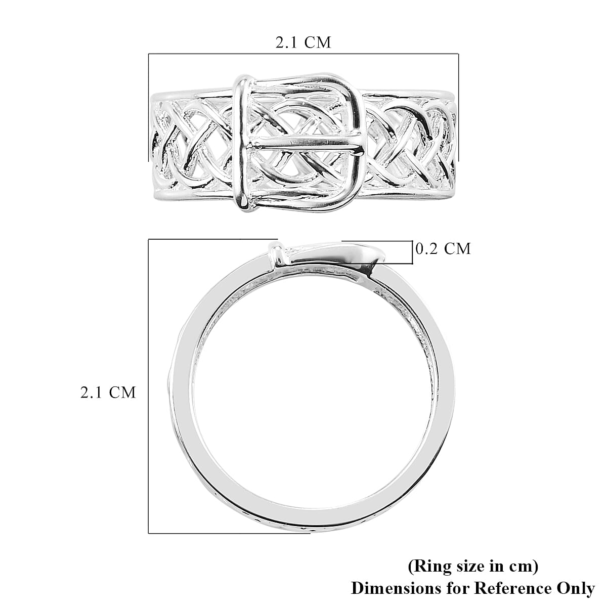 Sterling Silver Belt-Buckle Ring