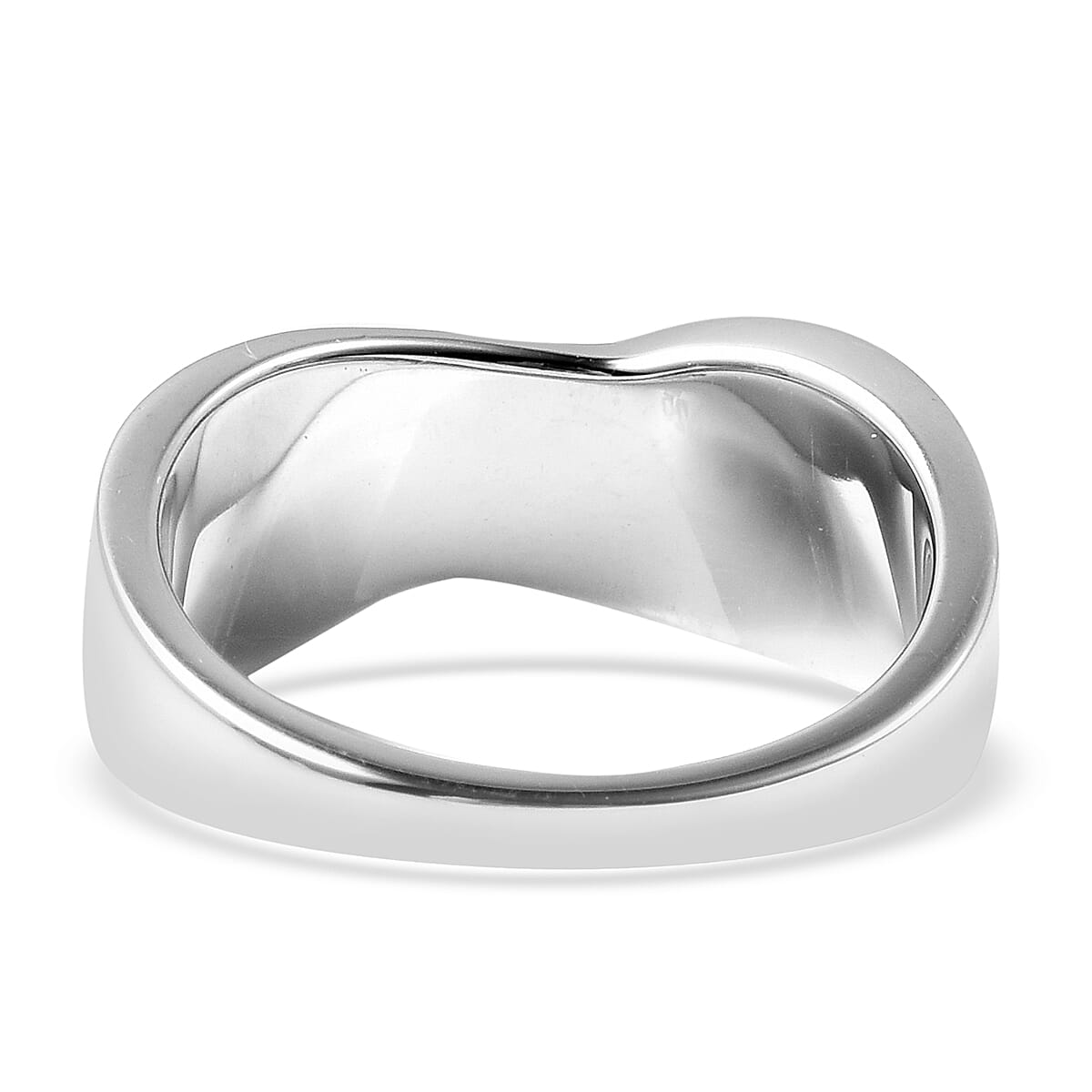 RACHEL GALLEY Leaf Lattice Collection - Rhodium Overlay Sterling Silver Ring, Silver Wt. 5.11 Gms