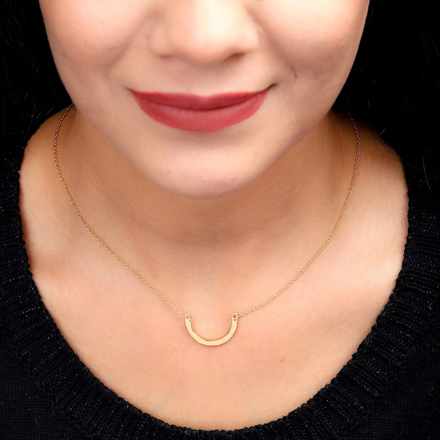 14K Gold Overlay Sterling Silver Necklace (Size 18)