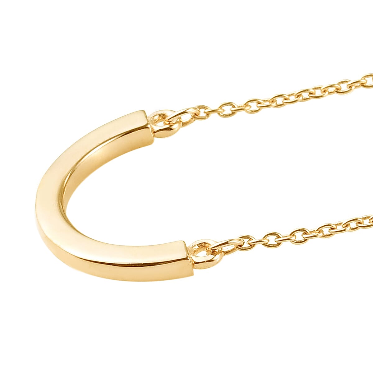 14K Gold Overlay Sterling Silver Necklace (Size 18)