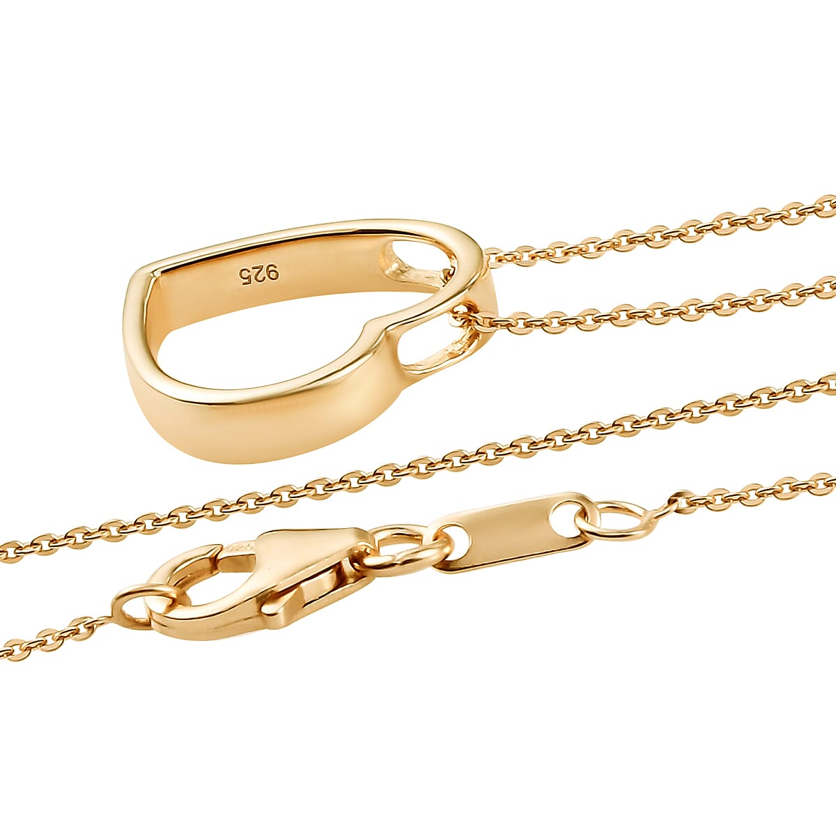 14K Gold Overlay Sterling Silver Necklace (Size 18)