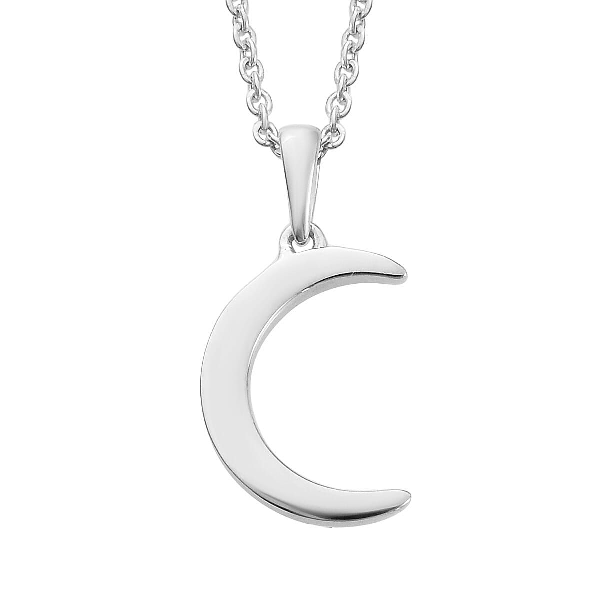 Platinum Overlay Sterling Silver Fancy Pendant With Chain