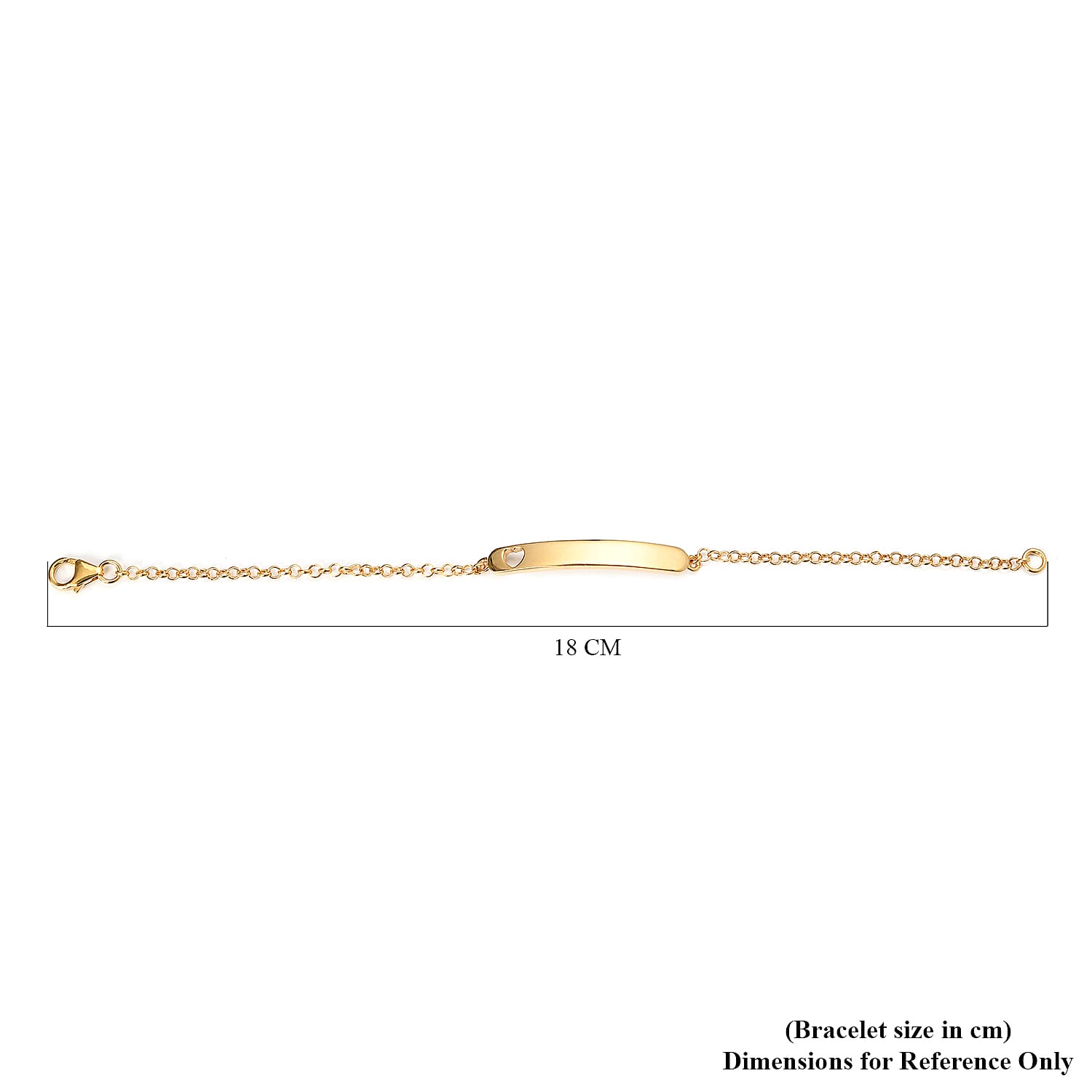 18K Vermeil Yellow Gold Plated Sterling Silver Bracelet (Size 8 with Extender and Lobster Lock), Silver Wt 5.40 Gms