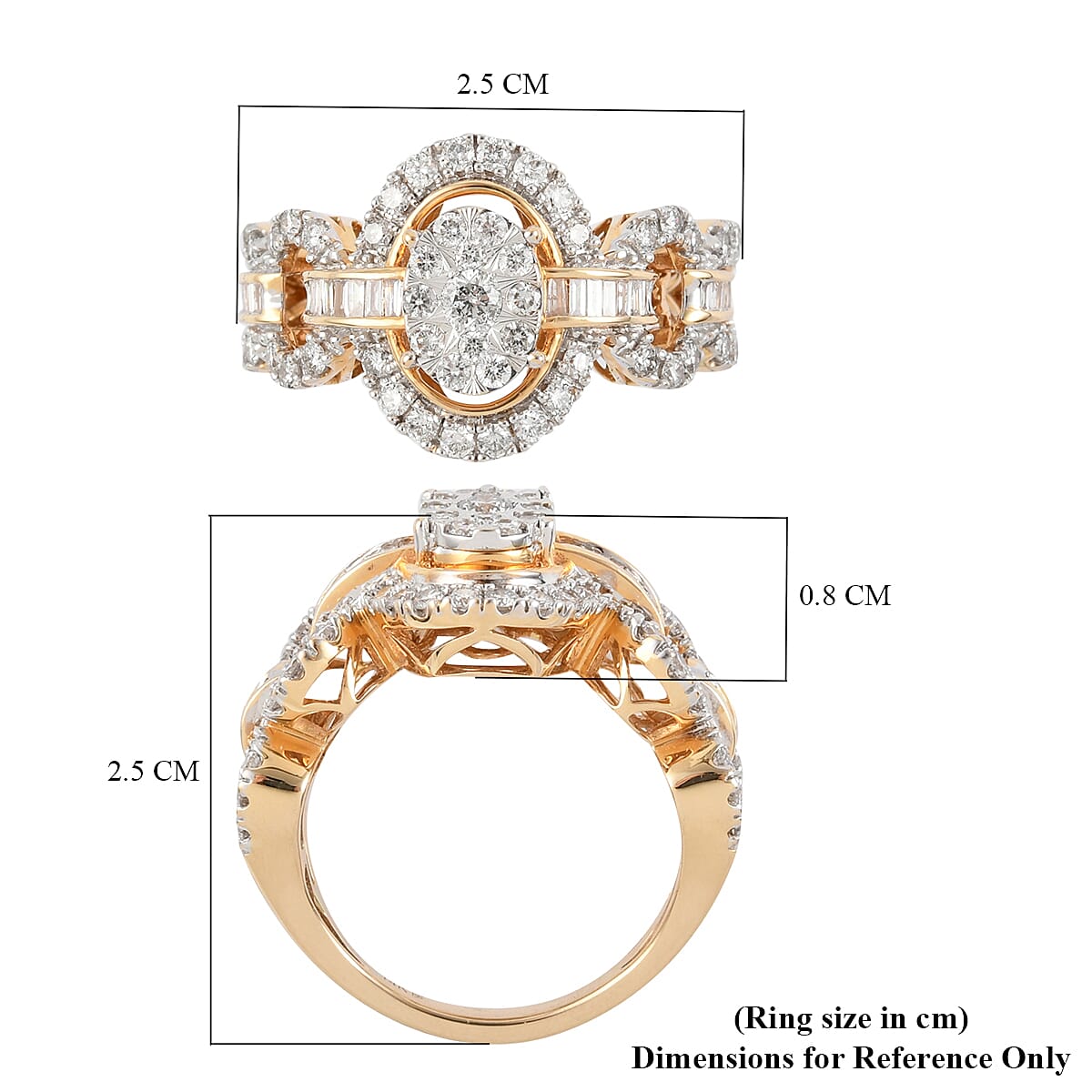 NY Close Out 14K Yellow Gold Diamond (I1-I2/G-H) Ring 1.00 Ct, Gold wt. 5.50 Gms