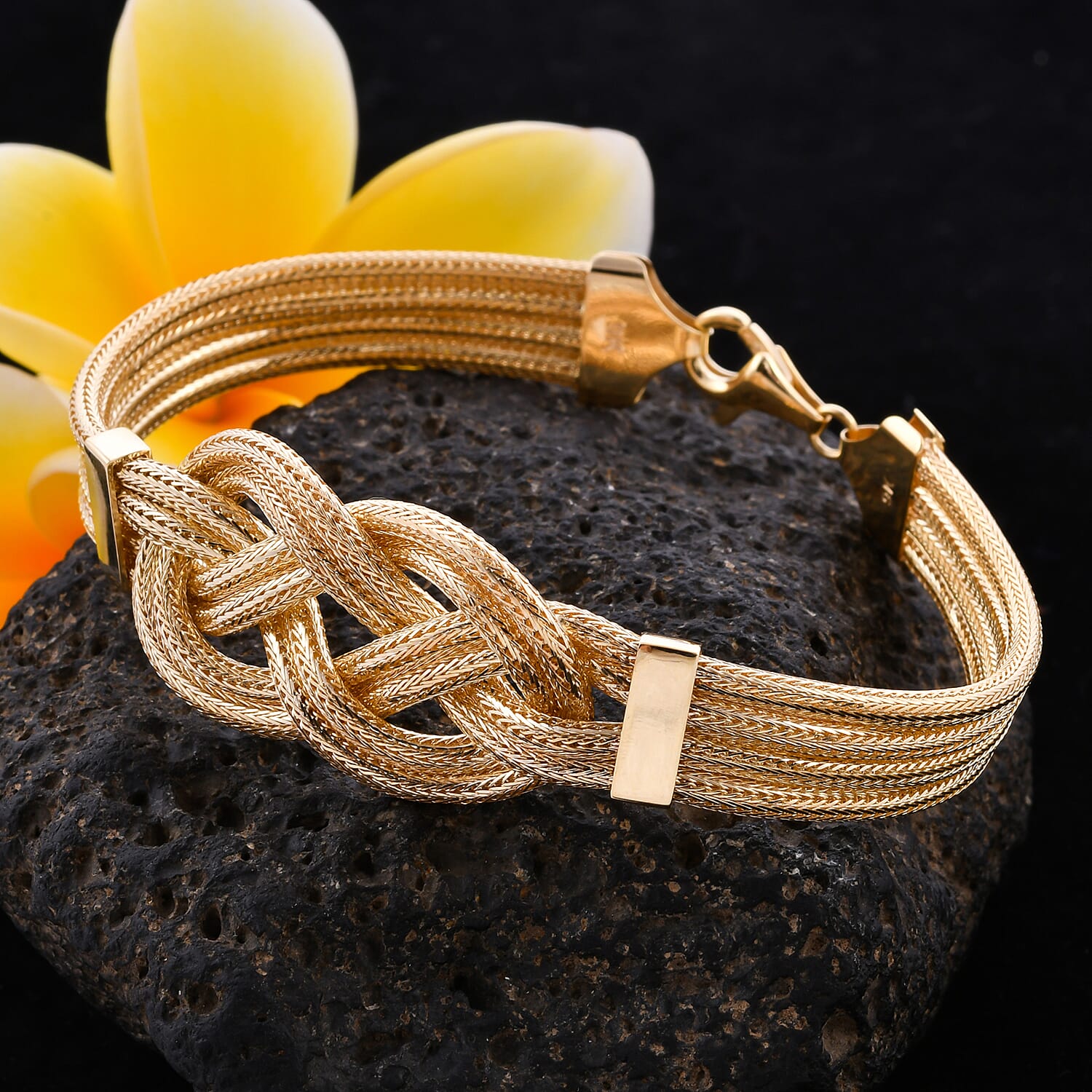 9K Yellow Gold Celtic Knot Bracelet (Size 7.5), Gold wt 12.62 Gms
