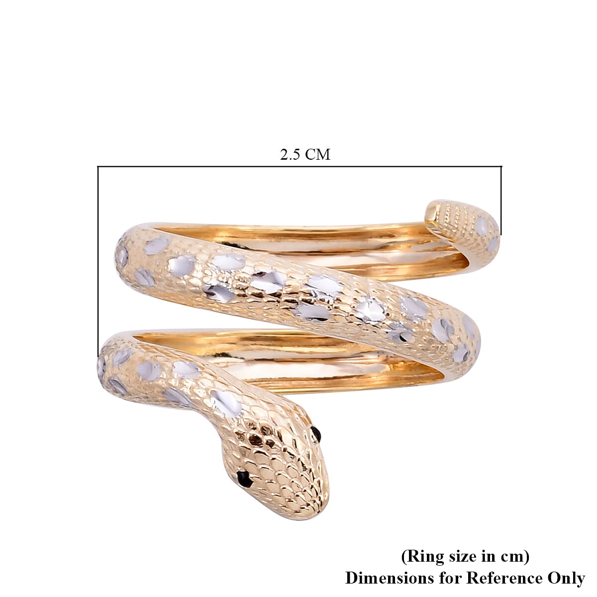 Handmade 9K Yellow and White Gold Serpent Ring