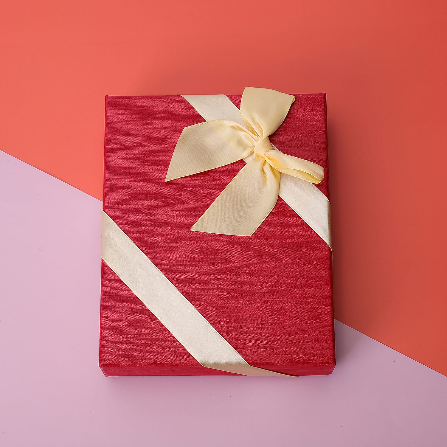 3 Piece Set - Simulated Ruby, White Austrian Crystal Pendant with Chain (Size 24 with 3 inch Extender) in Silver Tone & Fuchsia with Multi Colour Scarf (Size 50 Cm) in Gift Box