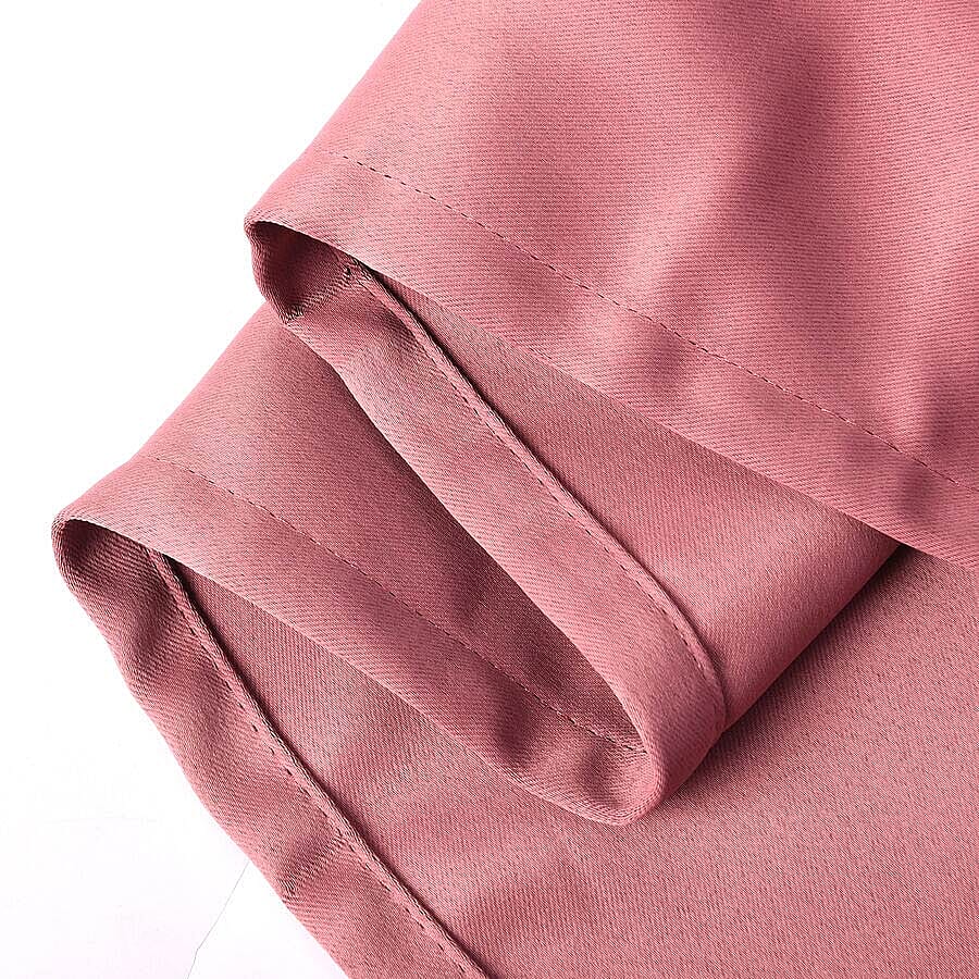 2 Piece Set - Blackout Curtains with Metal Eyelets (Size 140x240cm/Curtain) - Copper Rust Colour